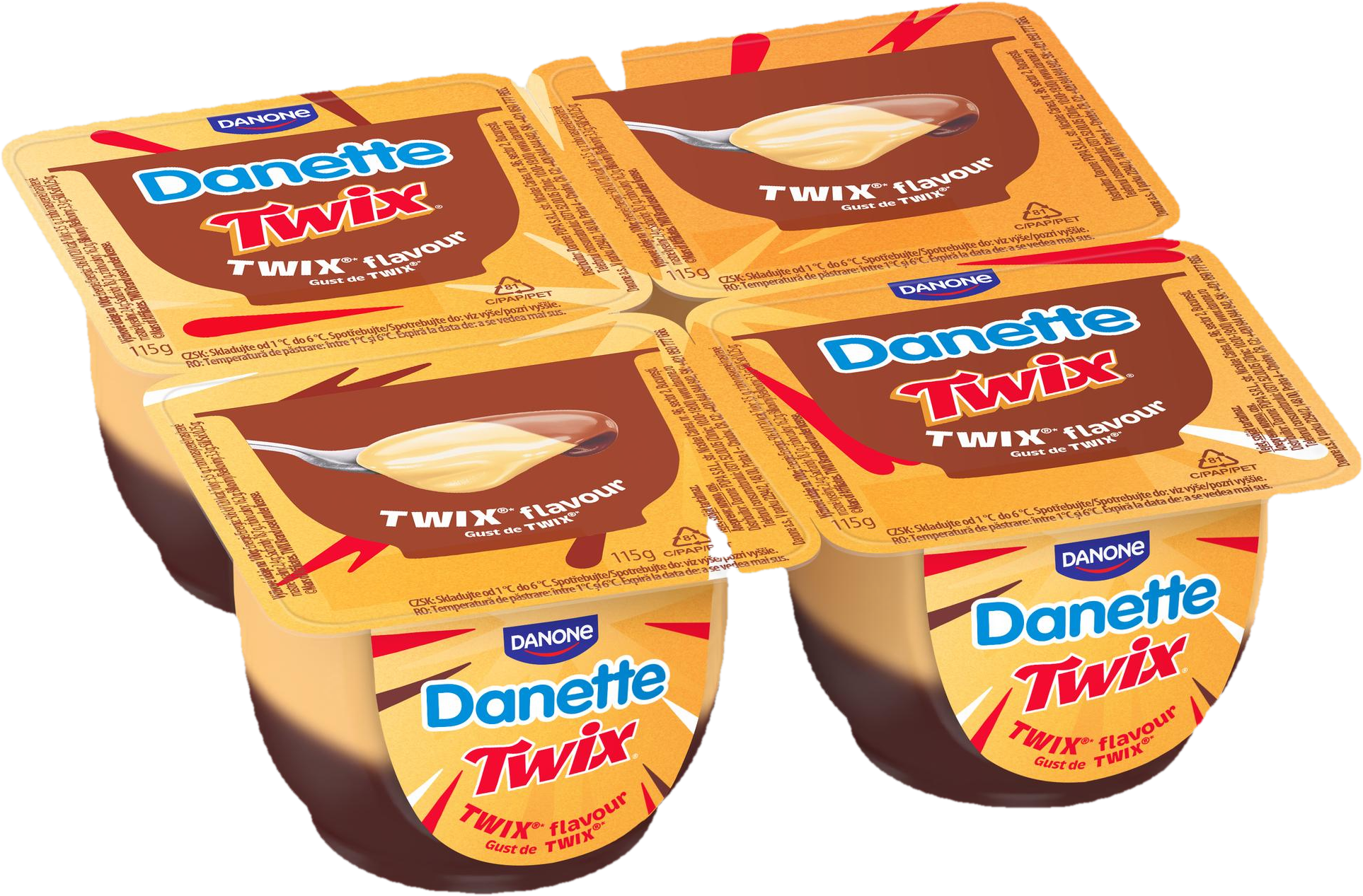 Danette Dezert s příchutí Twix (4×115 g)