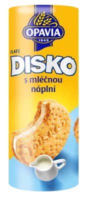 Opavia sušenky Disko, mléčná náplň