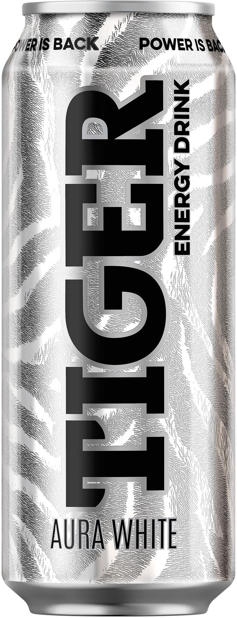 Tiger Energy drink Aura White Grapefruit plech