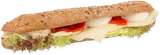 Čerstvě nakrájeno Bageta sýr a vejce
