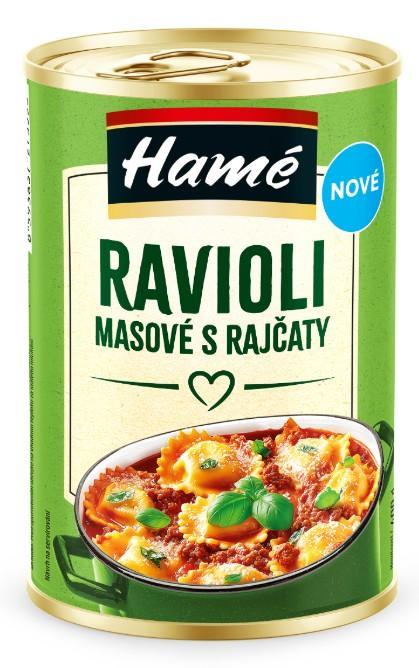 Hamé Ravioly masové s rajčaty