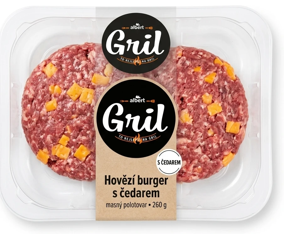 Albert Hovězí burger s čedarem