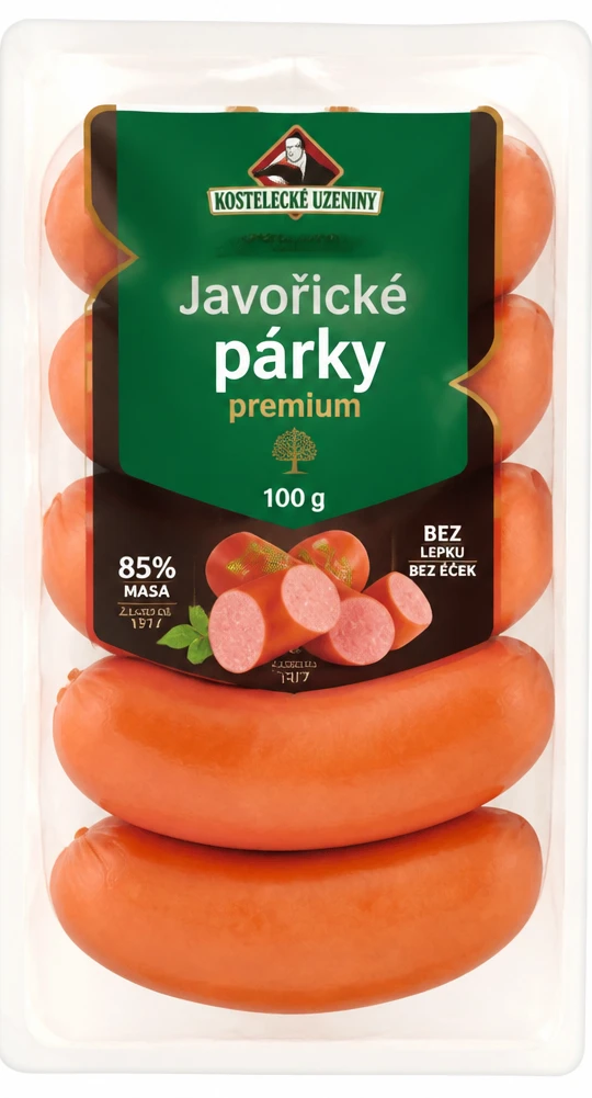 KOSTELECKÉ UZENINY Javořické párky premium