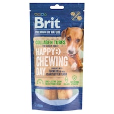 Brit Premium by Nature Kolagenové trubičky obohacené o kurkumu a s příchutí arašídového másla 60g