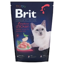 Brit Premium by Nature Sterilized Chicken kompletní krmivo pro kočky 1,5kg
