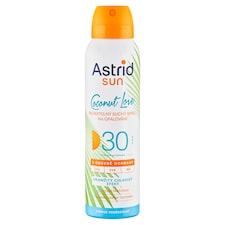 Astrid Sun Coconut Love neviditelný suchý sprej na opalování SPF 30 150ml