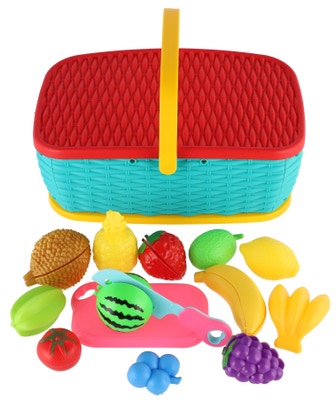 Teddies Piknikový košík - ovoce/zelenina krájecí (15 ks)