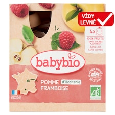 Babybio Bio ovocné kapsičky jablko malina 4 x 90g (360g)