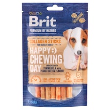Brit Premium by Nature Kolagenové tyčinky obohacené o kurkumu a s příchutí arašídového másla 50g