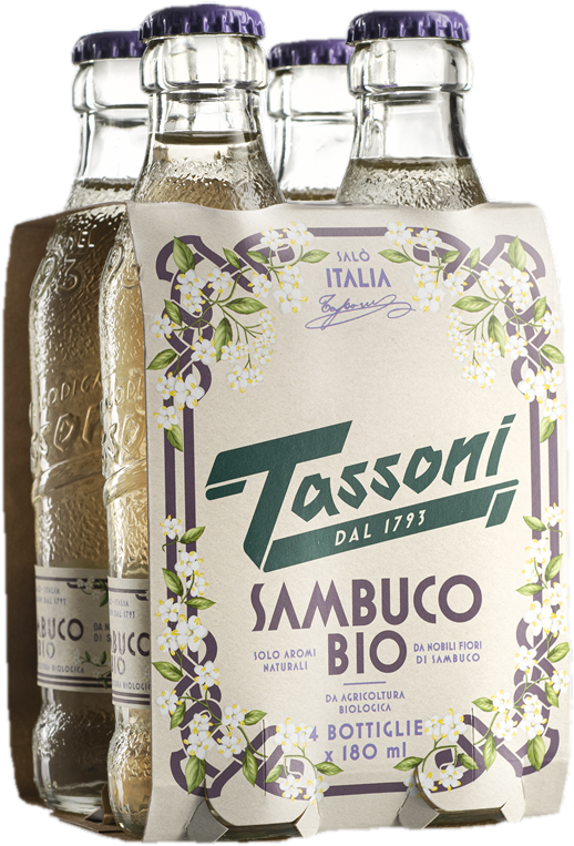 Tassoni Sambuco Bio 4×180ml sklo