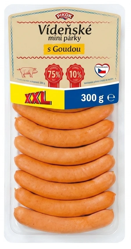 PIKOK Vídeňské mini párky se sýrem