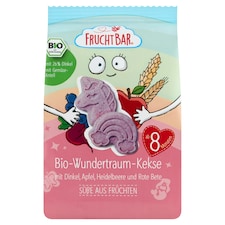 FruchtBar Bio sušenky se špaldou a ovocem jednorožec 100g