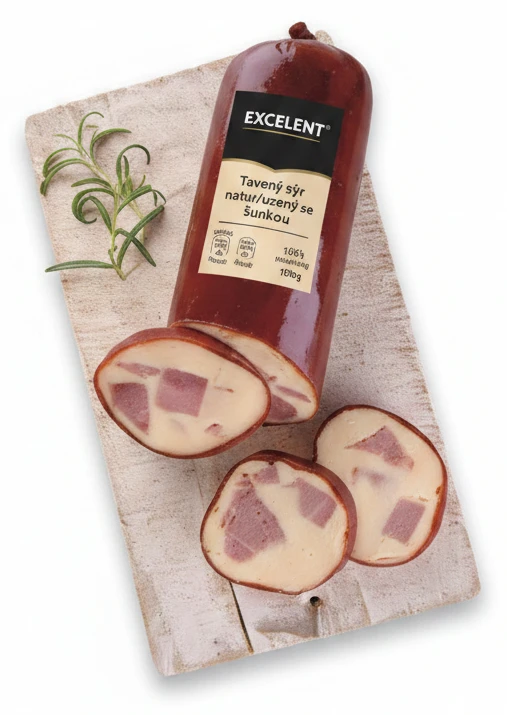 Excelent Tavený sýr natur/uzený se šunkou