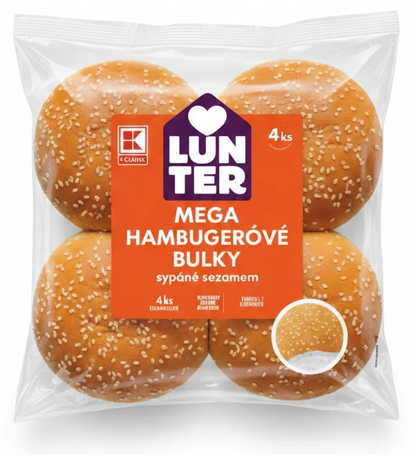 Mega hamburgerové bulky sypané sezamem