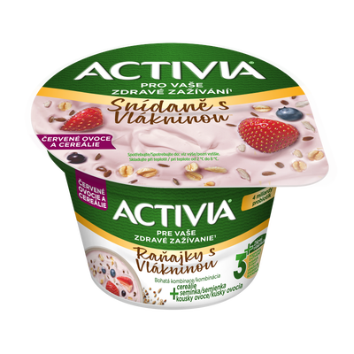 Activia Cereální snídaně Červené ovoce
