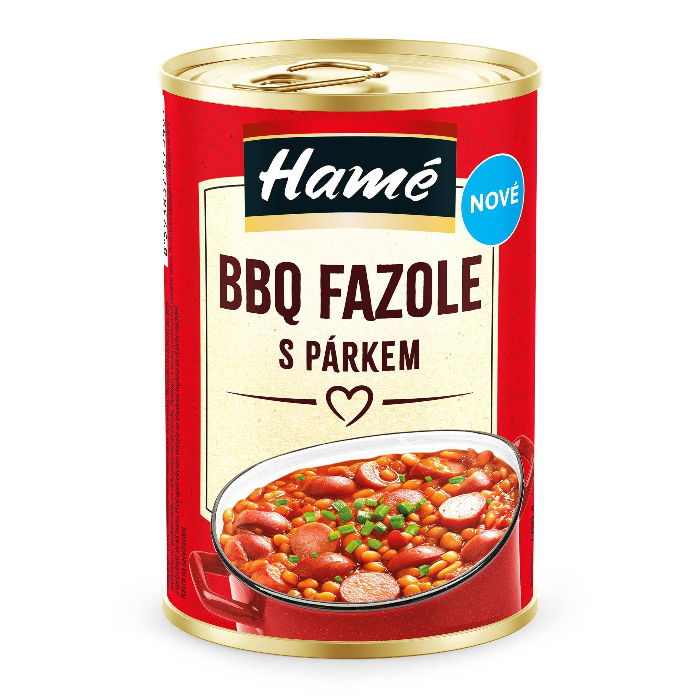 Hamé BBQ fazole s párkem 400g