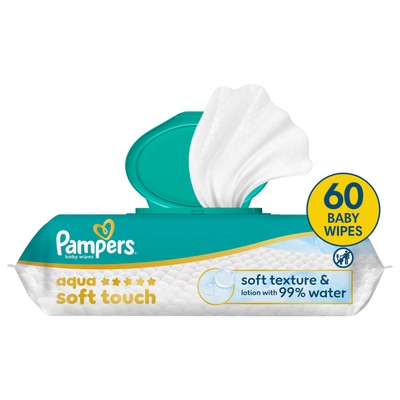 Pampers Ubrousky Aqua Soft Touch Zero Plastic