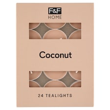 F&F Home Coconut vonné čajové svíčky 24 x 8,3g