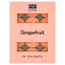 F&F Home Grapefruit vonné čajové svíčky 24 x 8,3g