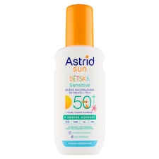 Astrid Sun Sensitive dětské mléko na opalování ve spreji SPF 50+ 150ml
