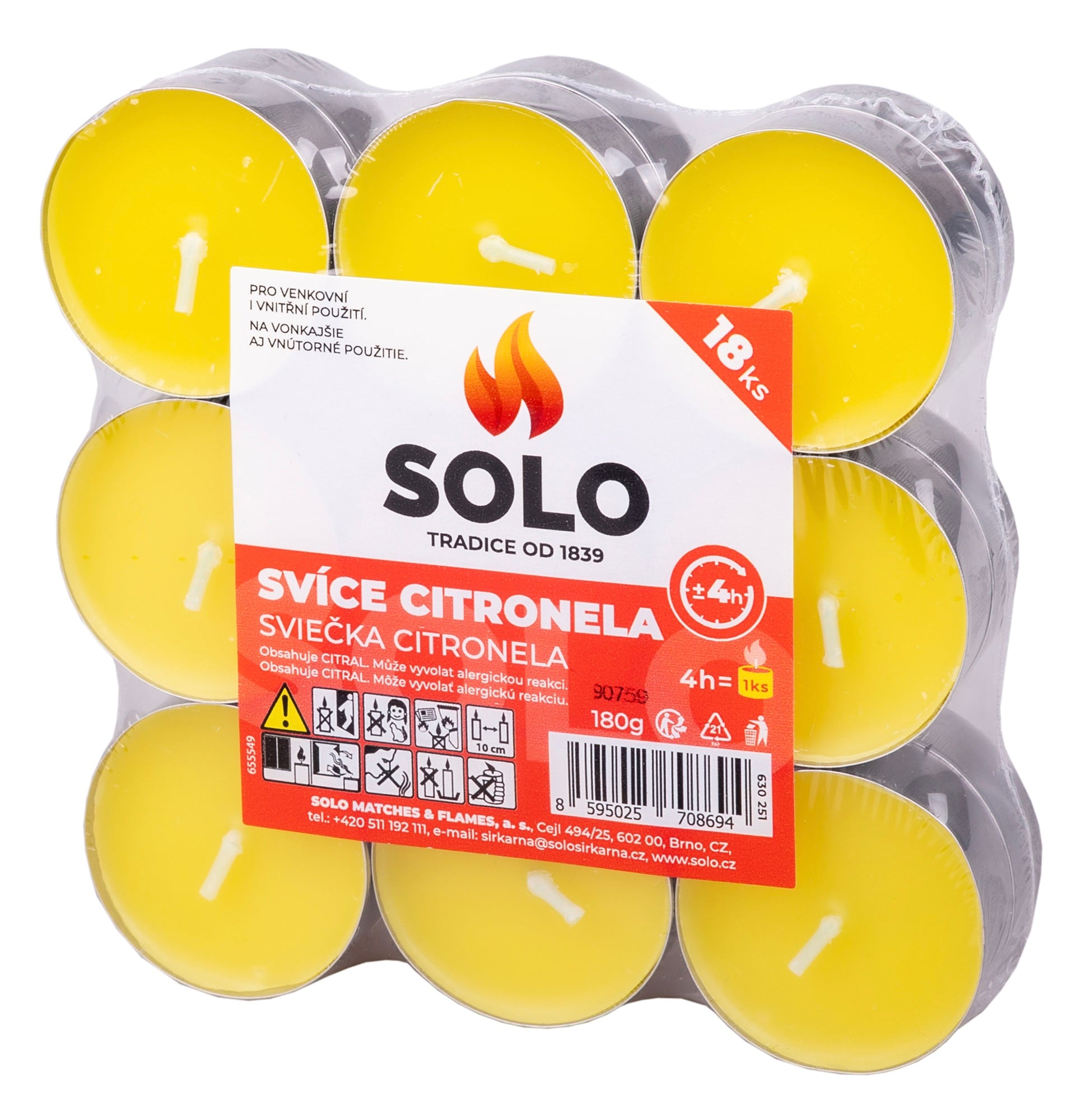 Solo Citronela čajové svíčky