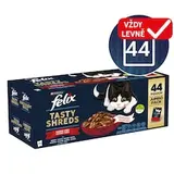 Felix Tasty Shreds kapsičky pro kočky hovězí, kuře, kachna, krůta ve šťávě 44 x 80g