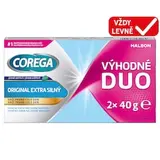Corega Jemně mátový original extra silný fixační krém pro zubní náhrady 2 x 40g