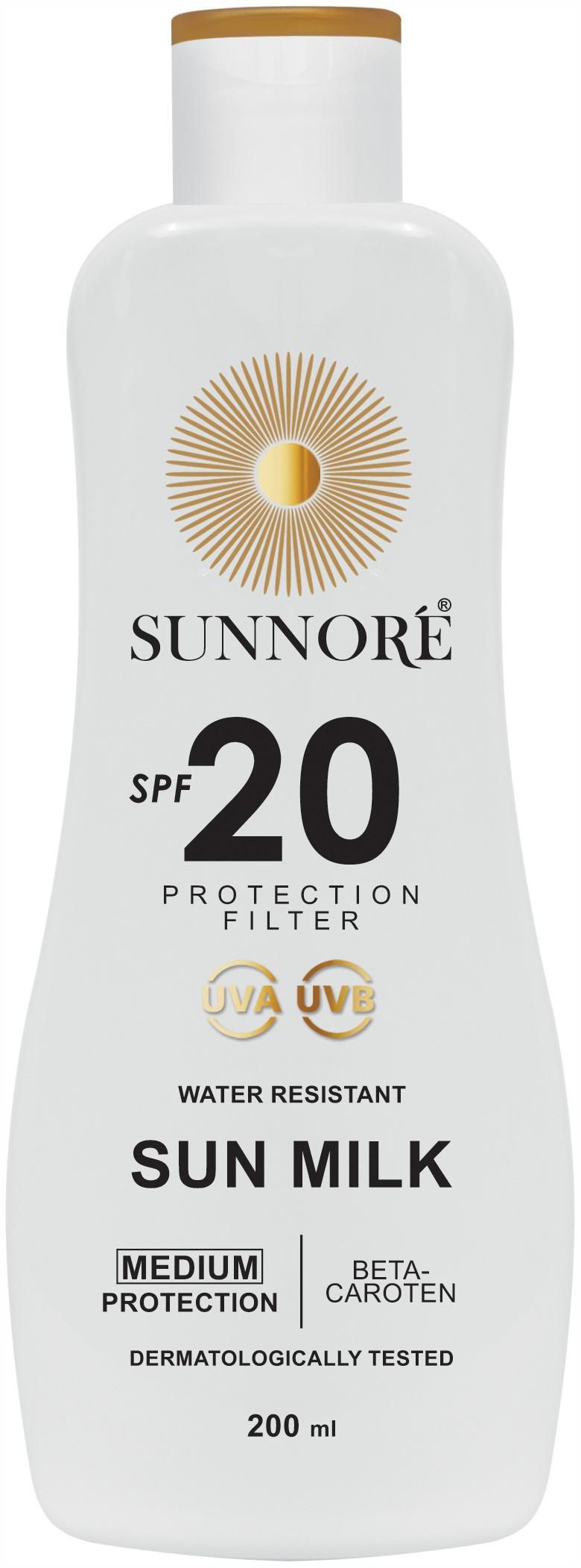 Sunnoré Opalovací Mléko SPF 20 200ml