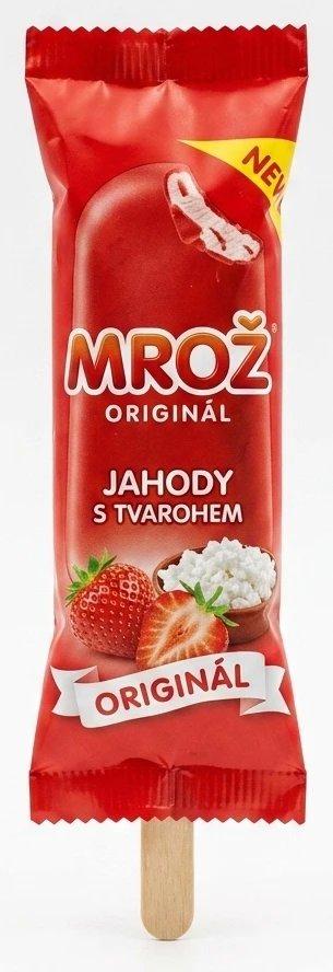 Mrož Zmrzlina jahodová s tvarohem