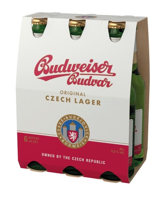 Budějovický Budvar Budweiser Original, světlý ležák 6x330ml
