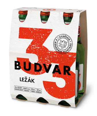 Budějovický Budvar 33, světlý ležák 6x330ml