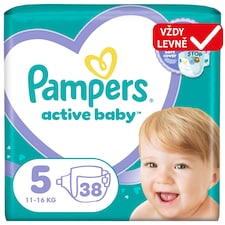 Pampers Active Baby, Velikost 5, 38 Plenky, 11kg-16kg