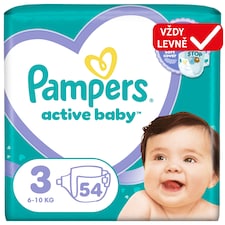 Pampers Active Baby, Velikost 3, 54 Plenky, 6kg-10kg