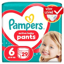 Pampers Active Baby Plenkové Kalhotky, Velikost 6, 29 Kusů, 13kg-19kg