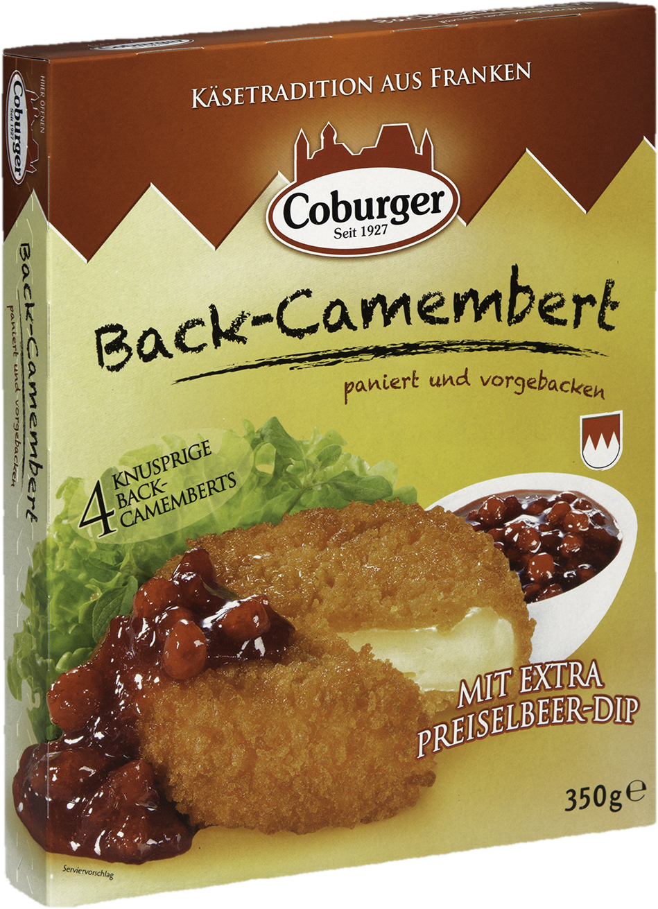Coburger Camembert obalovaný předsmažený s brusinkovou omáčkou