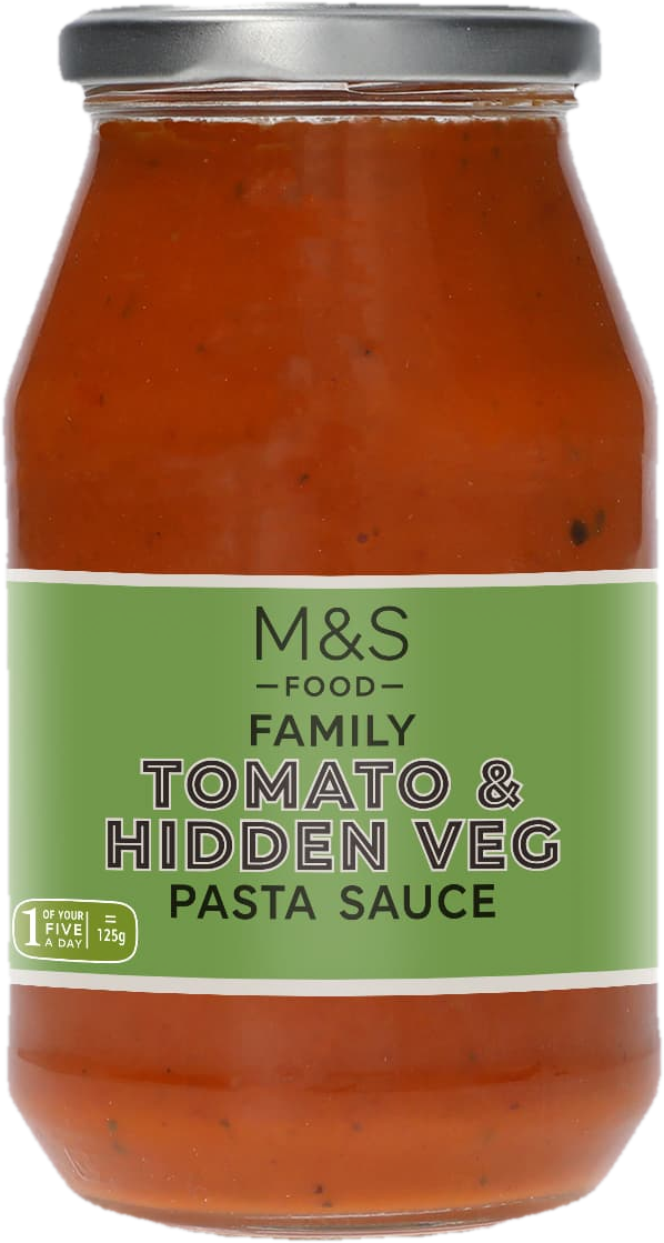 Marks & Spencer Rajčatová omáčka na těstoviny s červenou paprikou, mrkví, cibulí a cuketou