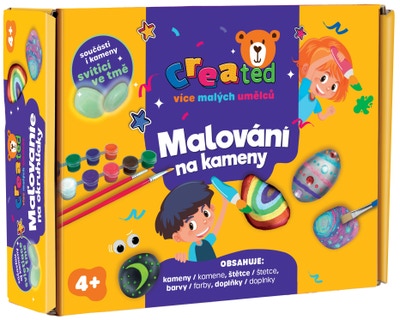 Created Malování na kameny svítící ve tmě