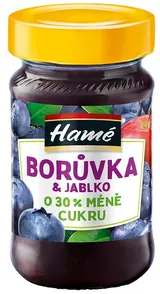 Hamé Ovocná pomazánka se sníženým obsahem cukru BORŮVKA & JABLKO