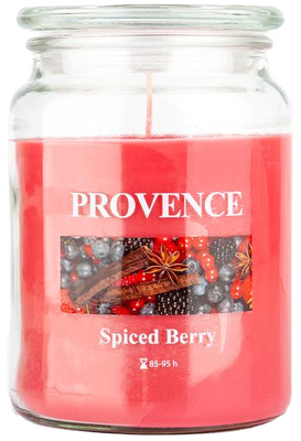 Provence Svíčka ve skle s víčkem Lesní ovoce+koření 510g