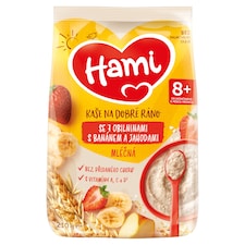 Hami mléčná kaše se 7 obilninami s banánem a jahodami 210g