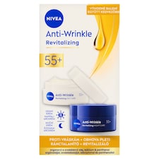 Nivea Obnovující denní a noční krém proti vráskám 55+ 2 x 50ml
