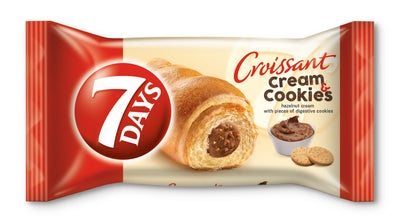 7 Days Croissant Cream & Cookies s lískooříškovým krémem s kousky sušenek