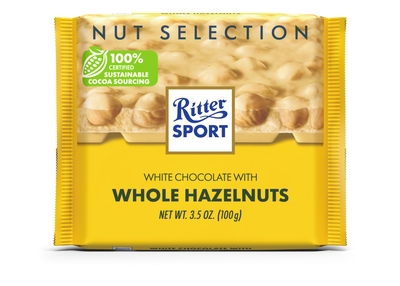 Ritter Sport Bílá čokoláda s celými ořechy