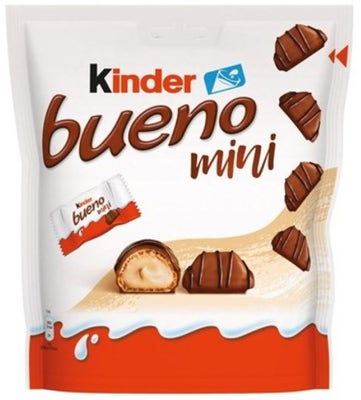 Kinder Bueno Mini oplatka s polevou z mléčné čokolády a s mléčnou a lískooříškovou náplní