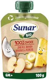 Sunar BIO Ovocná kapsička jablko, banán, ananas, kokos