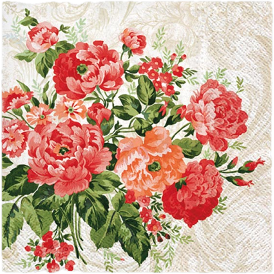 Ubrousek květy 33×33 cm