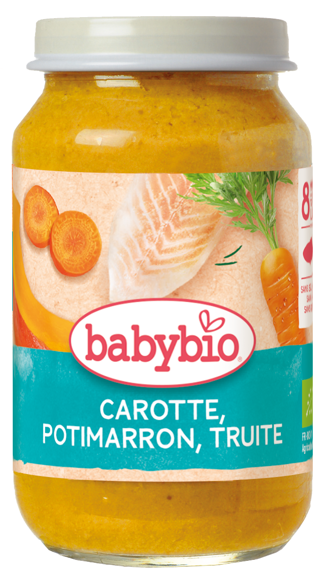 Babybio BIO Mrkev a dýně se pstruhem
