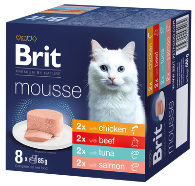 Brit Premium by Nature Cat Multipack, 8 x 85 g Mix, pro kočky