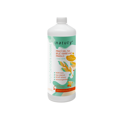 Natuty Prací gel na bílé i barevné prádlo bez vůně (1 l)