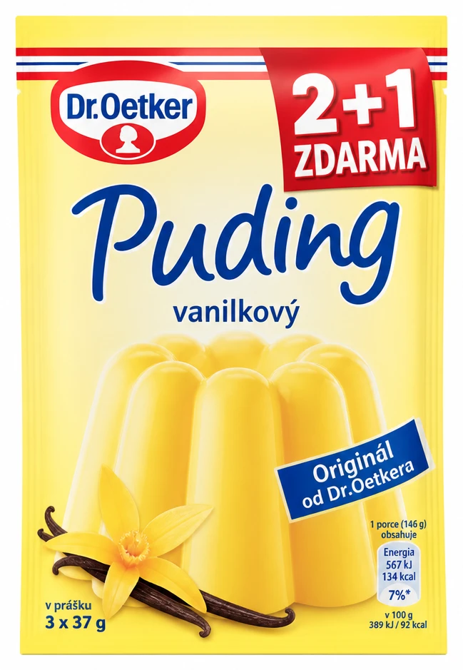 Puding 2+1 Dr. Oetker vanilkový